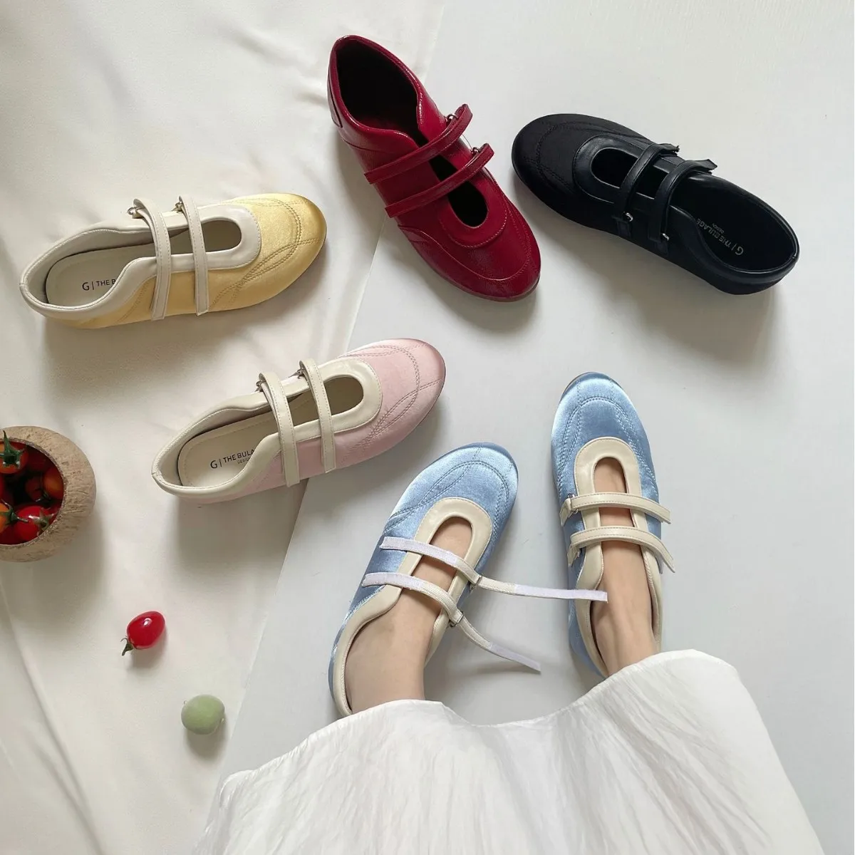 

Jinxixi Ballet Flats Woman Sneakers Comfortable Ballerinas Women Mary Jane Sneakers Round Toe Trend Casual Zapatos De Mujer