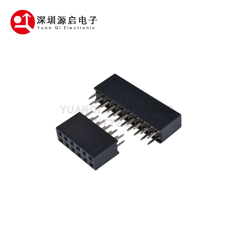 Conector hembra de doble fila de 10 piezas, conector Pin de 2,54mm, 2x2/3/4/5/6/7/8/9/10/11/20/21/25/32/40 pines para Arduino