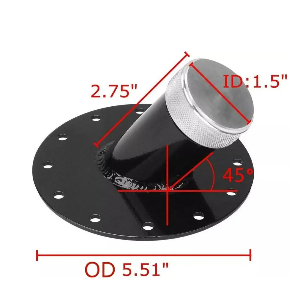 Fu-el Cell G-as Tank Aluminio 45 Grados 45 Grados 1.5 Remoto Relleno Rápido 2.75 Relleno NeckCap Durable