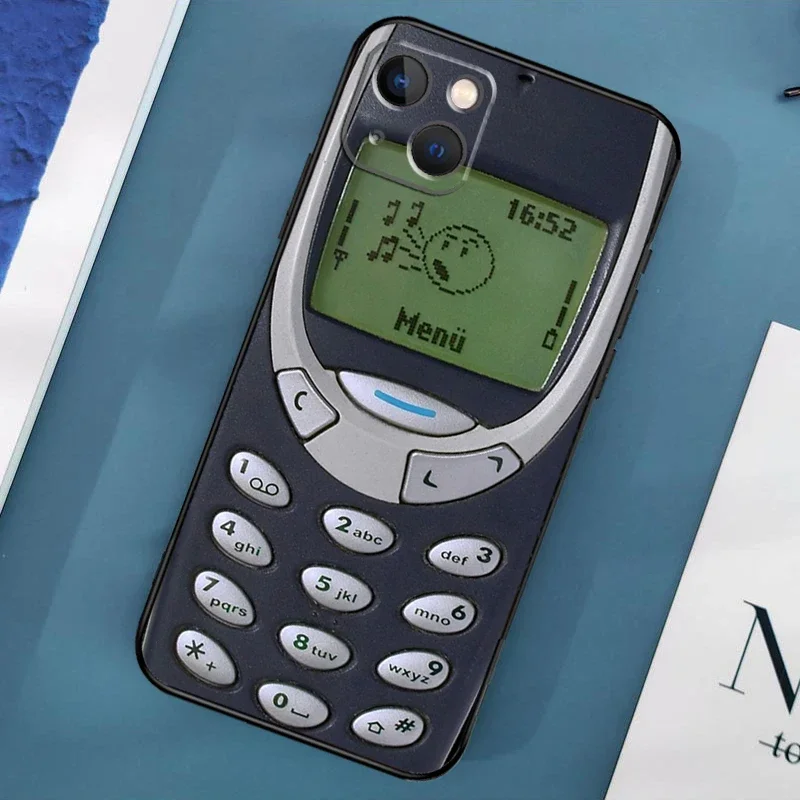 Retro Handyhülle mit Muster für iPhone 17 16 15 11 12 14 13 Pro Max Mini X XS XR 7 Plus 16E Air Stoßfeste Silikonhülle – Detail 6
