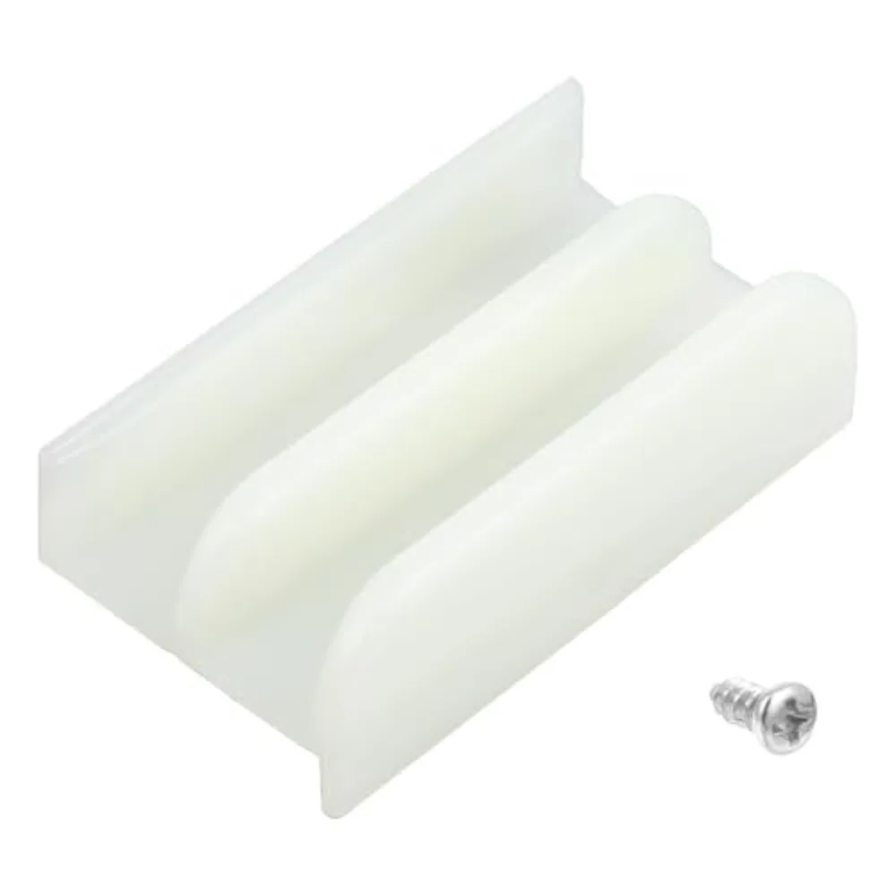 Plastic Construction M6219 Sliding Shower Door Bottom Track with Screw 1/2 Inch Channels Plastic Track 7/16-inch Thick Glass
