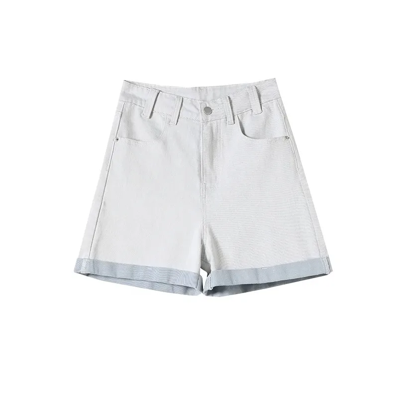 

Elastic Denim Shorts For Women In The Summer Of 2025, Slim Fit High Waisted A-Line Version, Spicy Girl Quarter Length Pants