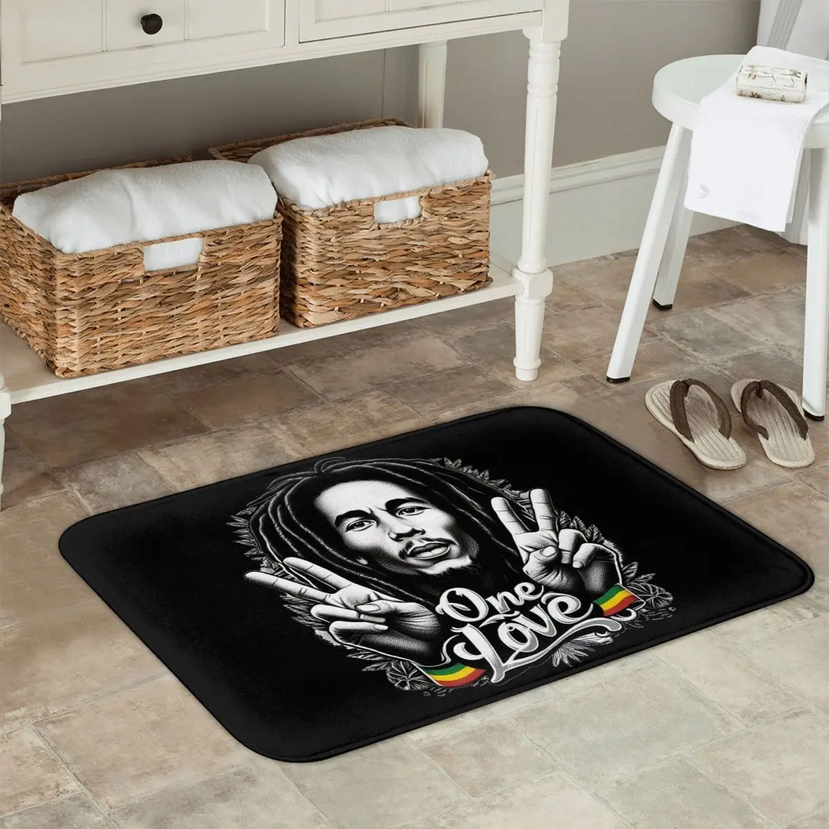 

Bob Marley Reggae Anti-slip Doormat Floor Mat Dust-proo Carpet Rug for Kitchen Entrance Home Bedroom Footpad Mats