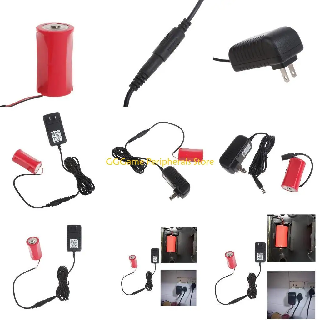 

U55B 1.5V Power Converter LR20 D Battery Cable Replace 1Pc 1.5V D Size Batteries