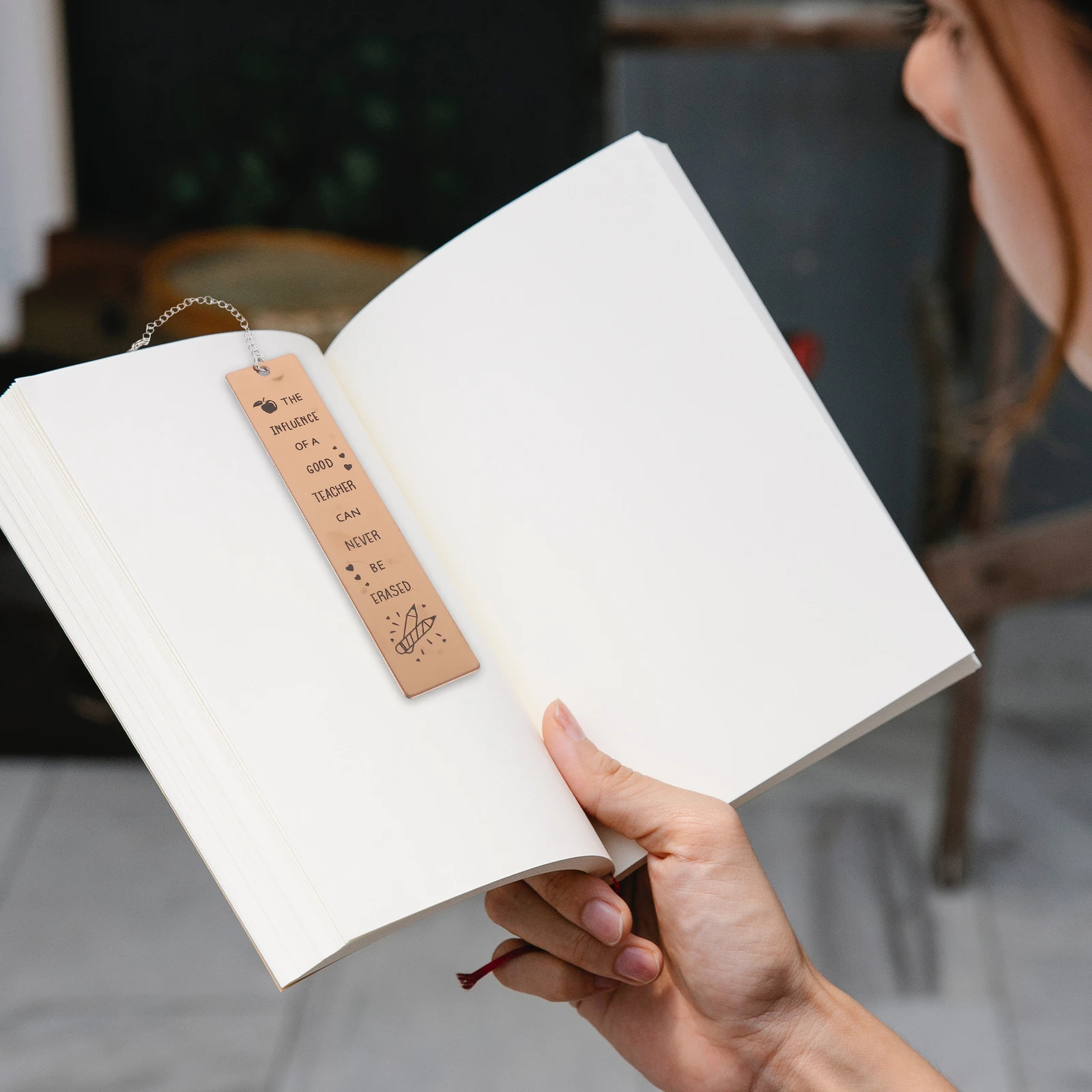 

2pcs Metal Bookmarks Chain Design Lightweight Page Markers For Women Book Lovers Students Kids Decorative Bookmark Gifts