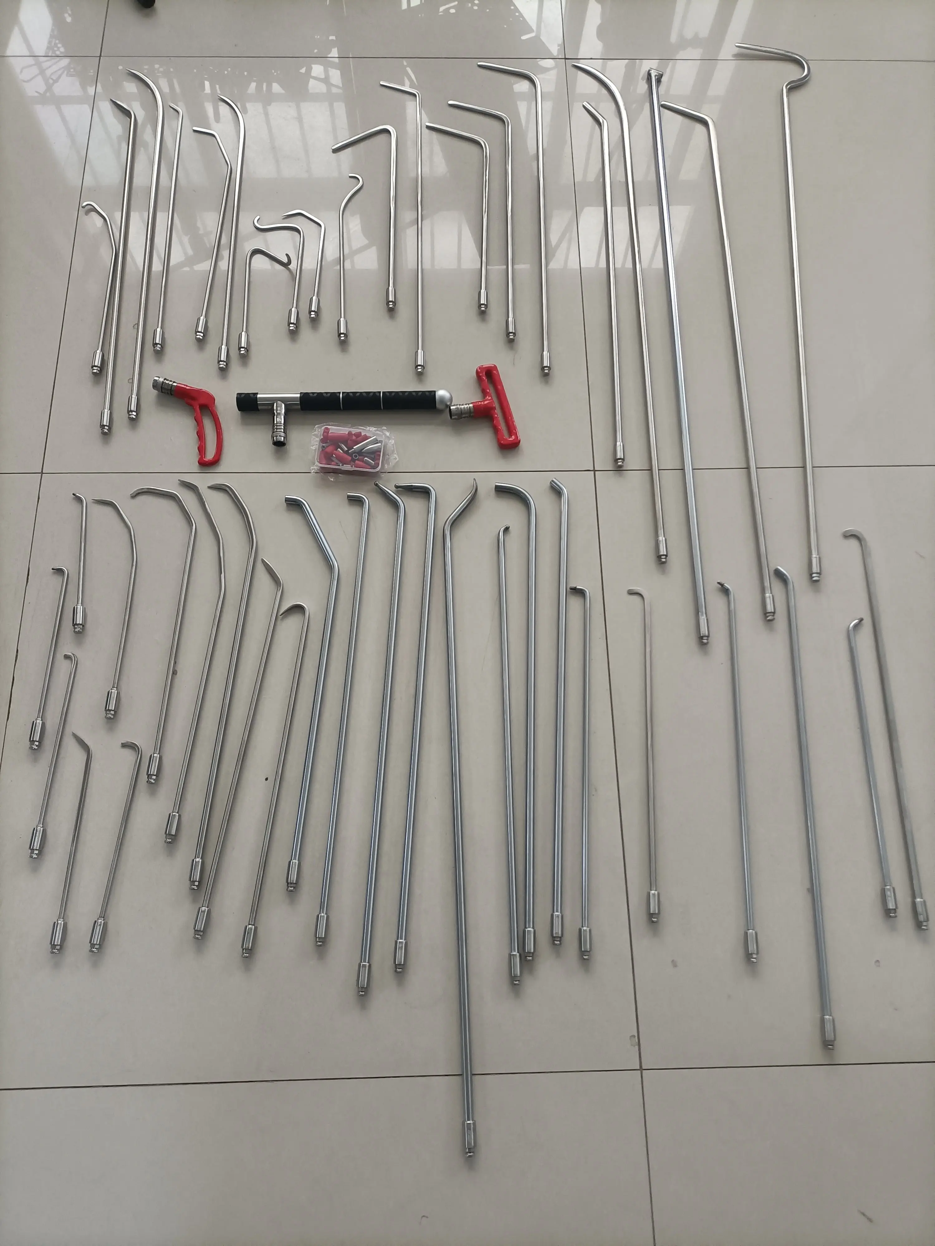 Pro Grade Steel 45-Piece For Tool Set With Quick Release Special Shaped Hook For Tesla Car Dent Repair-Hard For Included