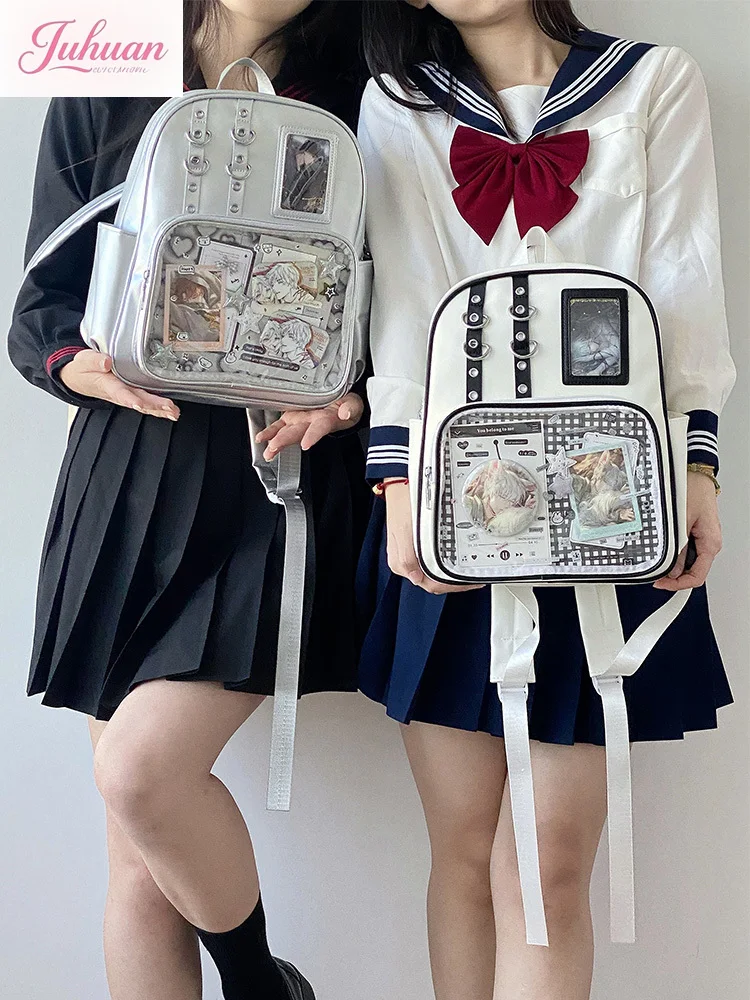 Japanese Original Daily Casual Transparent Backpack Two-dimensional Ba Chi Campus College Style School Bag Lta Bag for Women