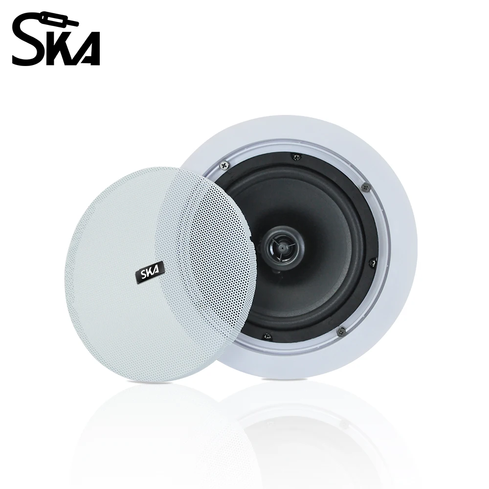 6 inch Passive In-ceiling Speaker 2-way Flush Mount Coaxial Ceiling Loudspeaker Audio Sound System for House Indoor Office Hotel