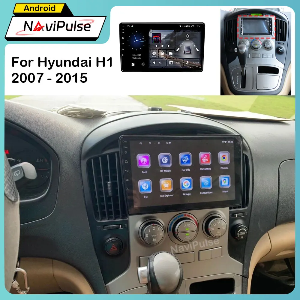 Android15 Car Radio For Hyundai H1 Grand Starex 2007 2009 - 2014 2015 Auto Multimedia Stereo Video Player Carplay Navigation GPS