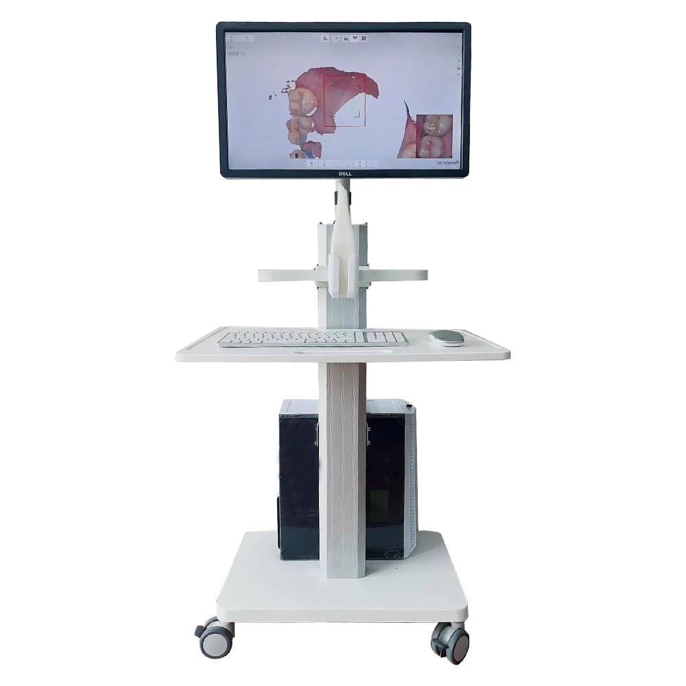

Likaymo Medical Cart Height Adjustable with Hidden Cables Design for Dental Scanning - Healthcare Mobile Workstation