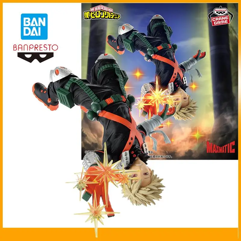 

Original Bandai Banpresto My Hero Academia Maximatic Bakugou Katsuki Anime Action Figures Model Fighting Pose Ornaments Gift Toy