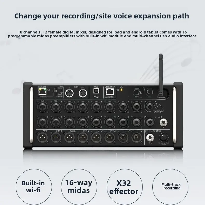 XR18 خلاط رقمي صغير 4 قنوات تأثيرات قناة خلاط