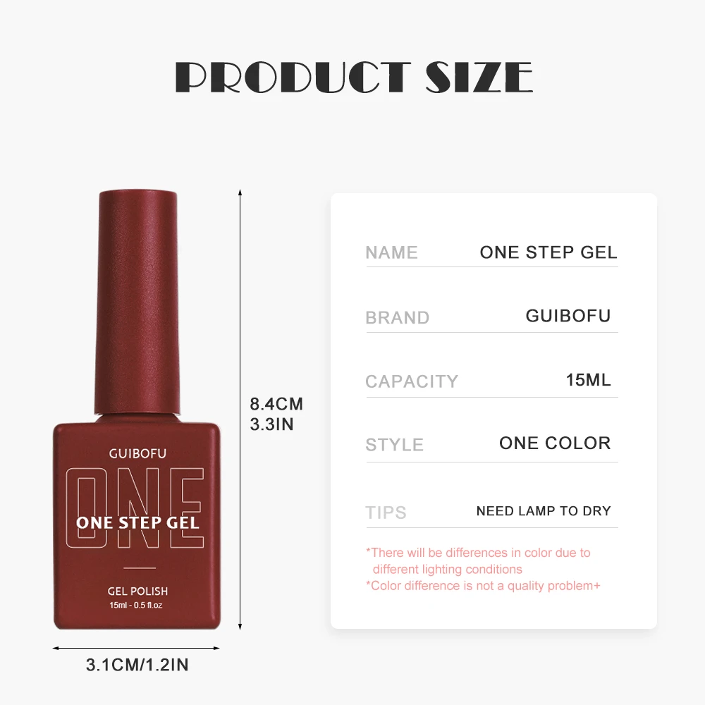 3in1 Gel One Step Gel (ไม่จําเป็นต้องทับหน้าและเสื้อพื้นฐาน) 27 สี Series 15ml เจลเล็บชุด Fall Shine Finish กึ่งถาวร