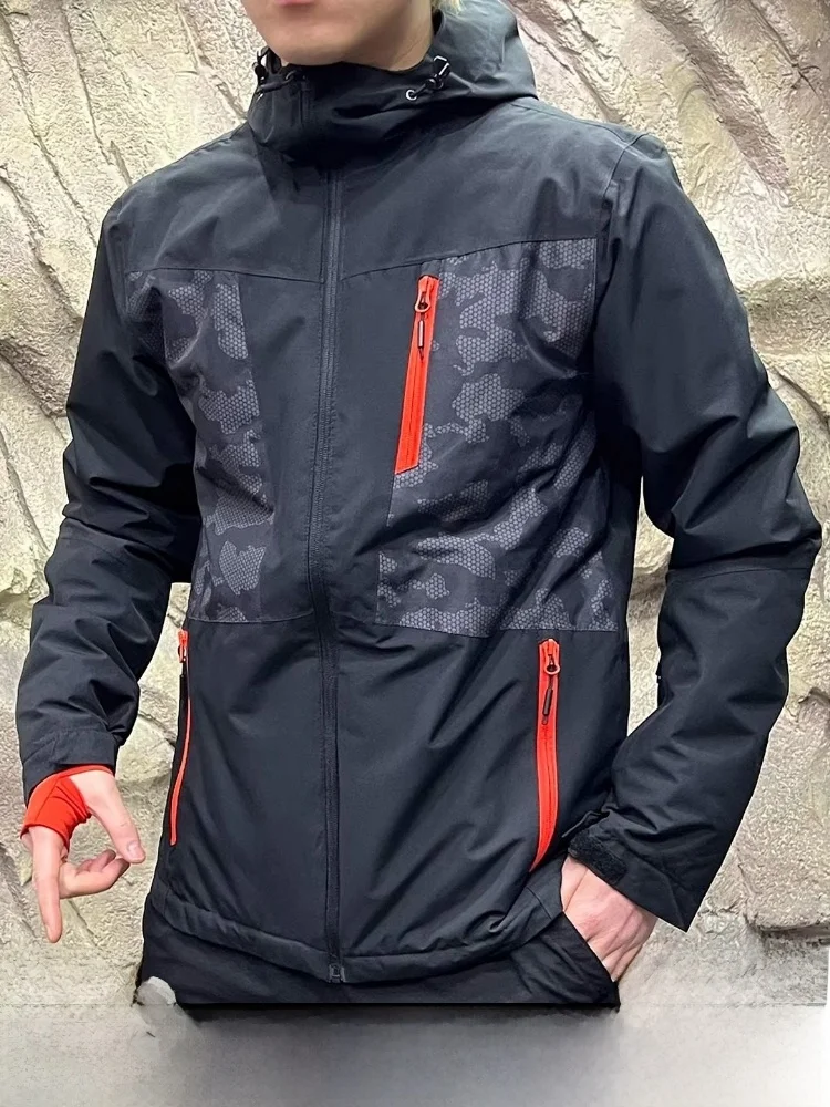 

Мужская уличная зимняя одежда с капюшоном, Т-образная изоляционная лыжная одежда, водонепроницаемая, ветрозащитная, снегозащитная для молодежи