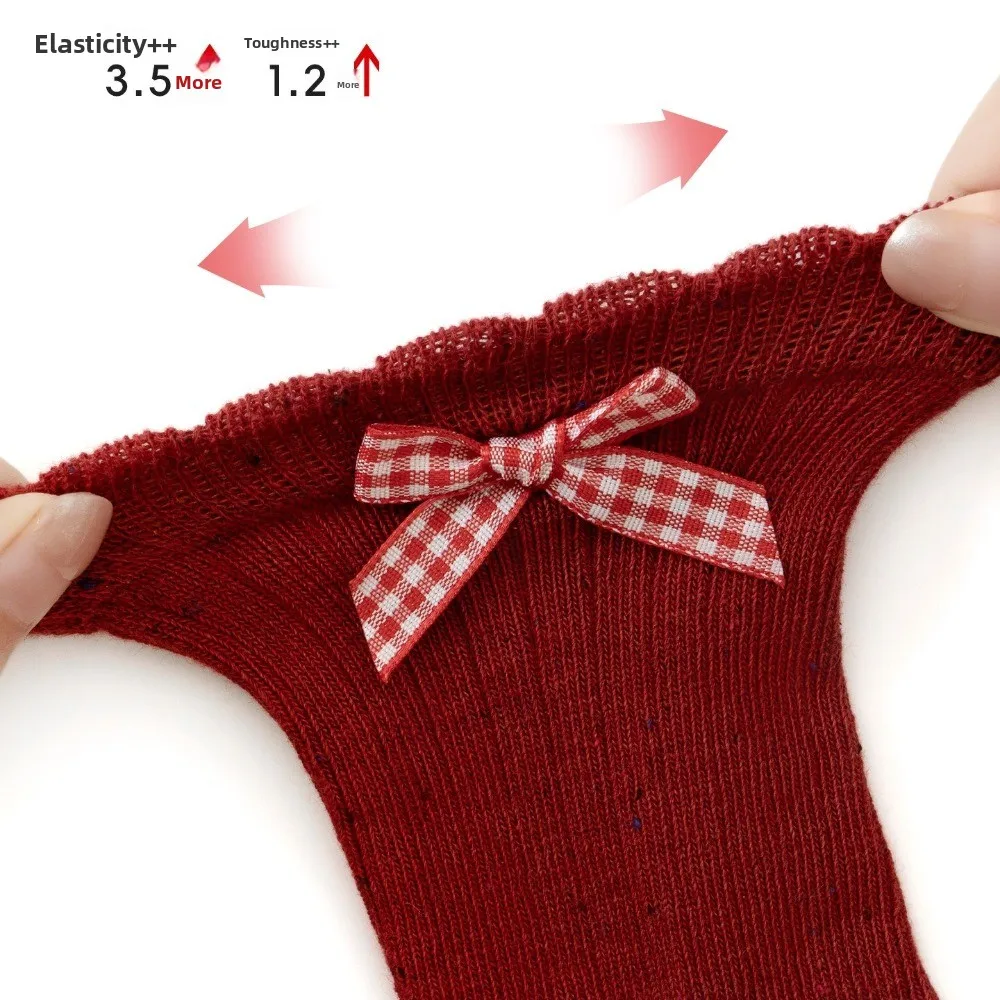 New Red Compression Stocking Breathable Sweat-absorbing Leg Warmers New Year Socks Gift