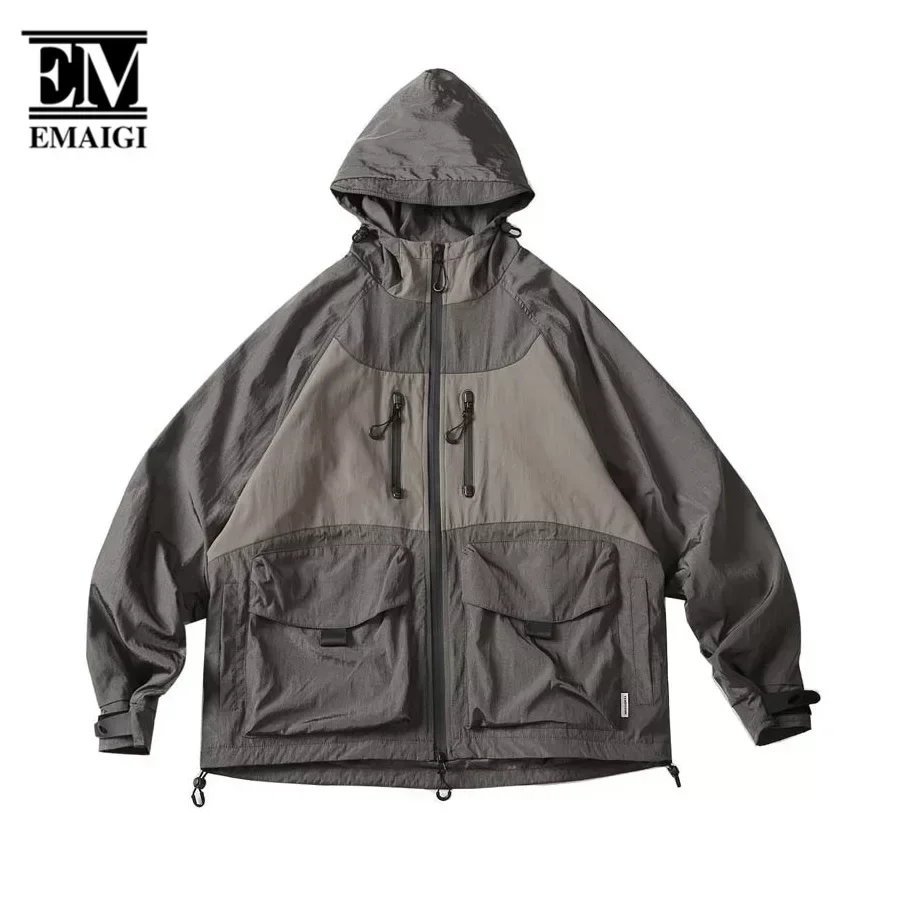 Spring Autumn High Quality Outdoor Jacket Men Windproof Waterproof Sport Camping Fishing Hooded Cargo Jacket Women Bike Coat