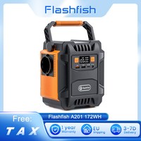 Flashfish A201 200W Portable Power Station, 172.8WH/48000mAh Solar Generator Backup Battery Pack with 220V AC Sockets