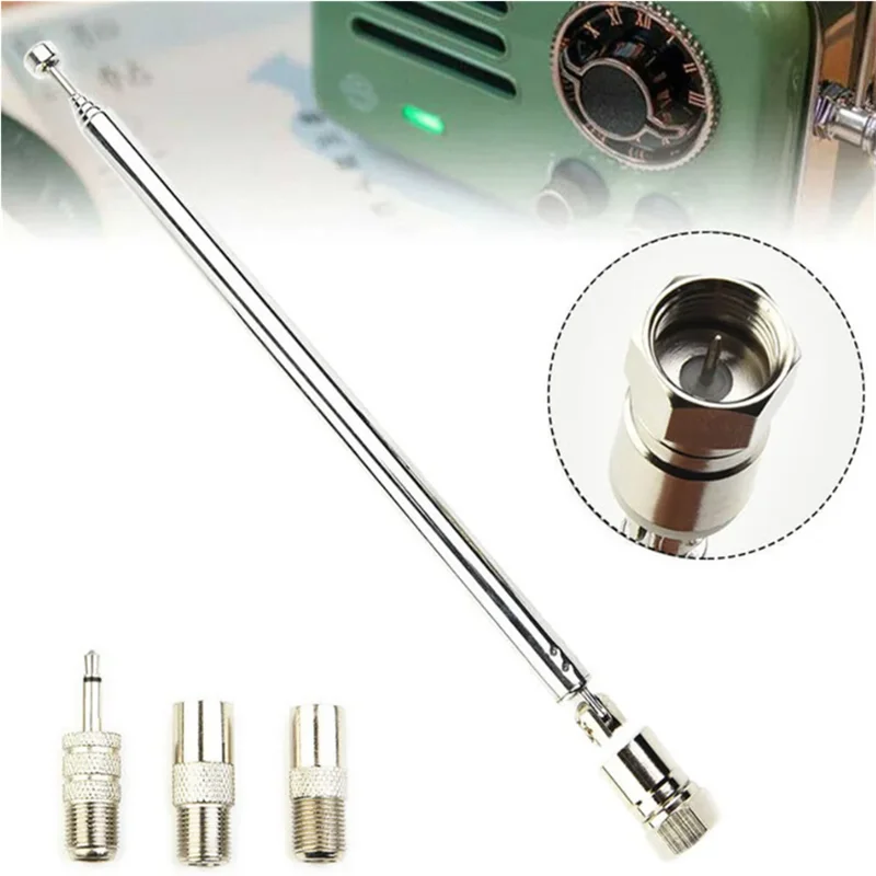 伸縮式 DAB FM ラジオ空中アダプタ HiFi AV レシーバーミニシステム空中アンテナ長 F オスコネクタラジオアクセサリー