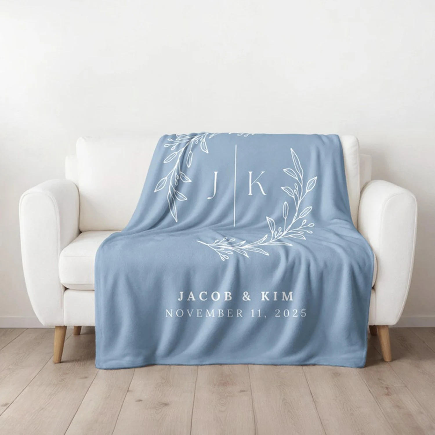 Custom Personalized Throw Couples Blanket Wedding Present Bridal Shower Gift for Couple Custom Blanket Engagement Gift