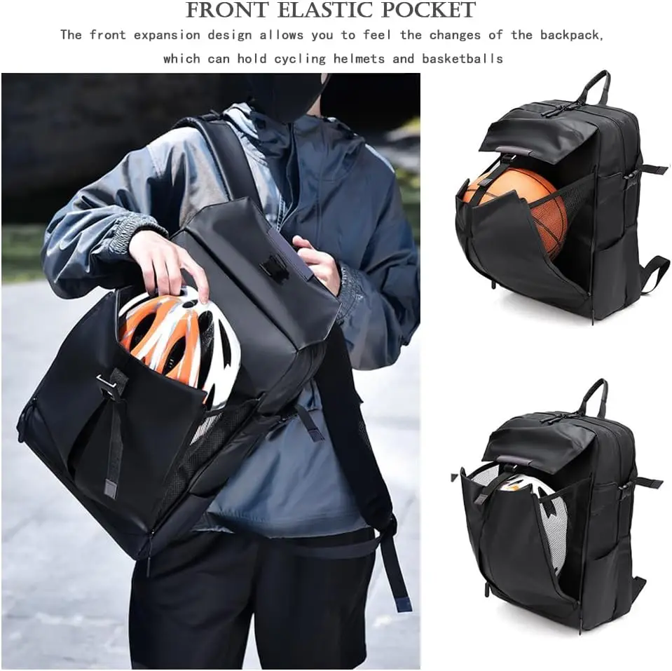 Fashion Man Backpack Lightweight Waterproof Large Capacity for Business Travel & Gym Bag with Ball Compartment Laptop Backpack