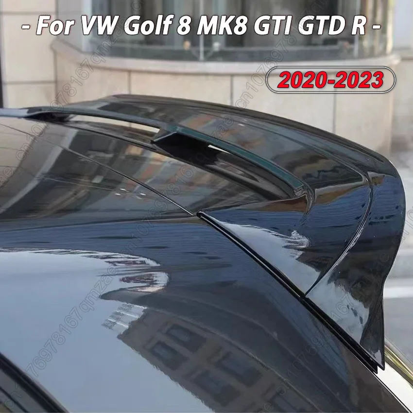 Czarny zestaw skrzydełkowy CS ClubSport Style Roof Spoiler Tuning do VW Golf 8 MK8 GTI GTD R 2020-2023 Samochodowy tylny spojler bagażnika Skrzydło