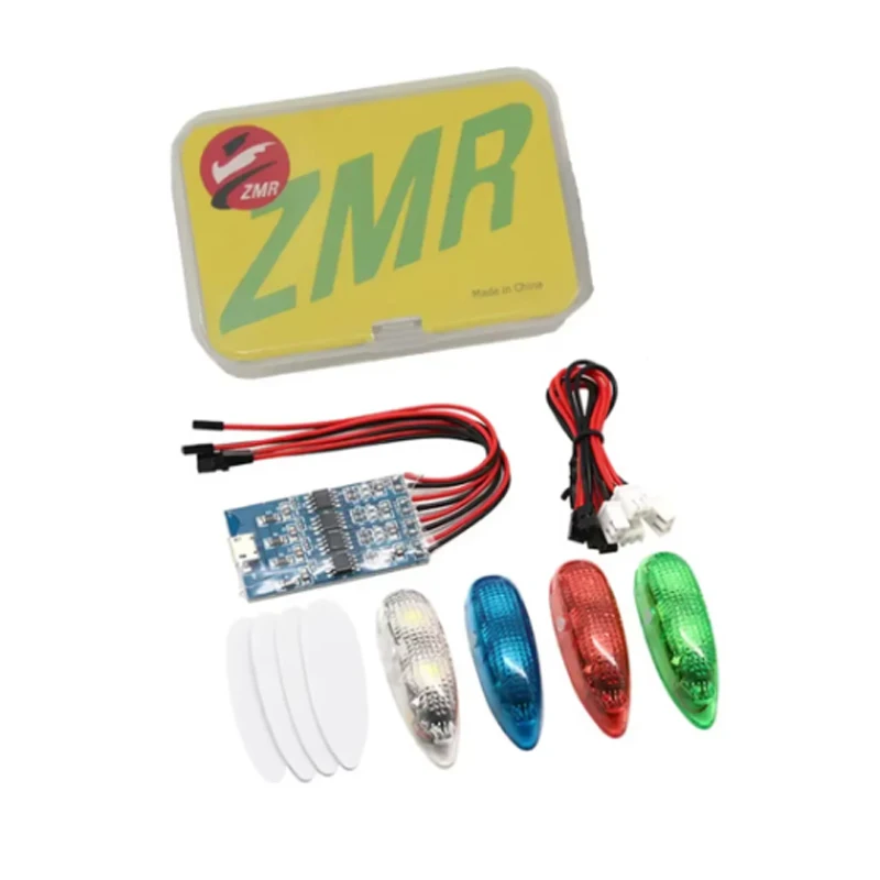 ZMR III ضوء الملاحة اللاسلكية 1S قابلة للشحن 4 طرق أضواء LED مناسبة لطائرة RC ثابتة الجناح الطائرات بدون طيار FPV لعبة الطائرة بدون طيار