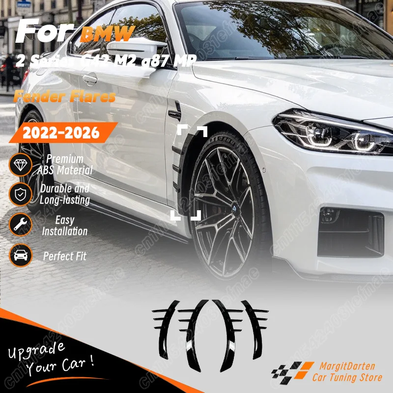 For BMW 2 Series G42 M2 G87 2022 2023 2024 2025 2026 Car MP Style Wheel Eyebrow Side Splitter Sport Style Fender Flare Body Kit
