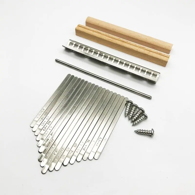 17/21 Key Kalimba Shrapnel Thumb Piano Repair Parts Steel Seal Letters Finger Piano Keyboard Kalimba Replacement Accessories