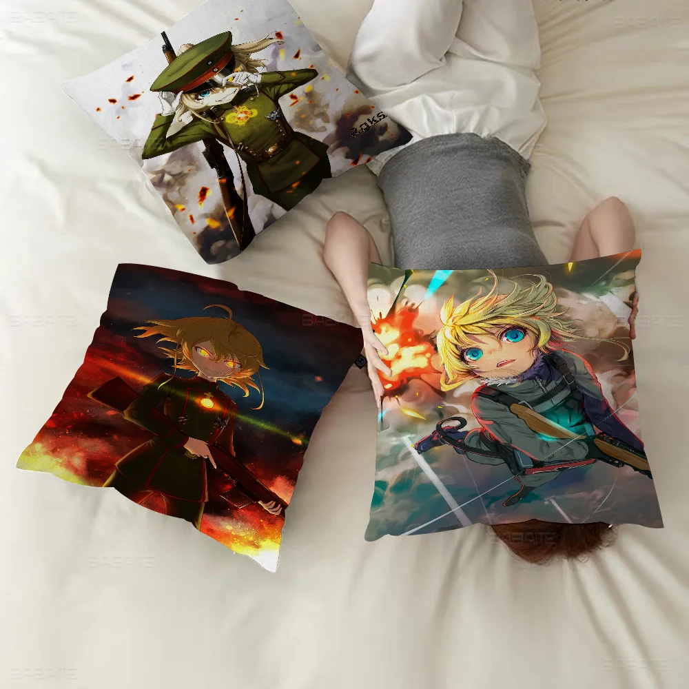 

Saga Of Tanya The Evil Maple Design Cushion Cover Happy Autumn Harvest Decor Holiday Decorati Pillow Cover