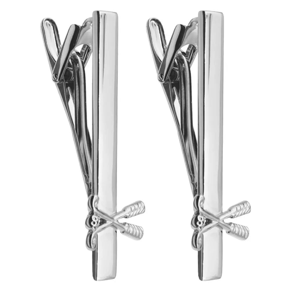 

2Pcs Premium Golf Tie Clip for Men Modern Design Tie Clip Zinc Alloy Business Suit Accessory Formal Wear Organizer