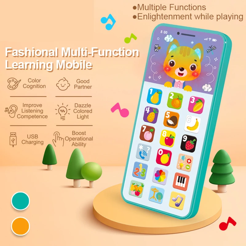 Montessori Multi-Functional Early Education Puzzle Simulation Phone Charging Intelligent Learning Machine Kids Gifts Boys Girls