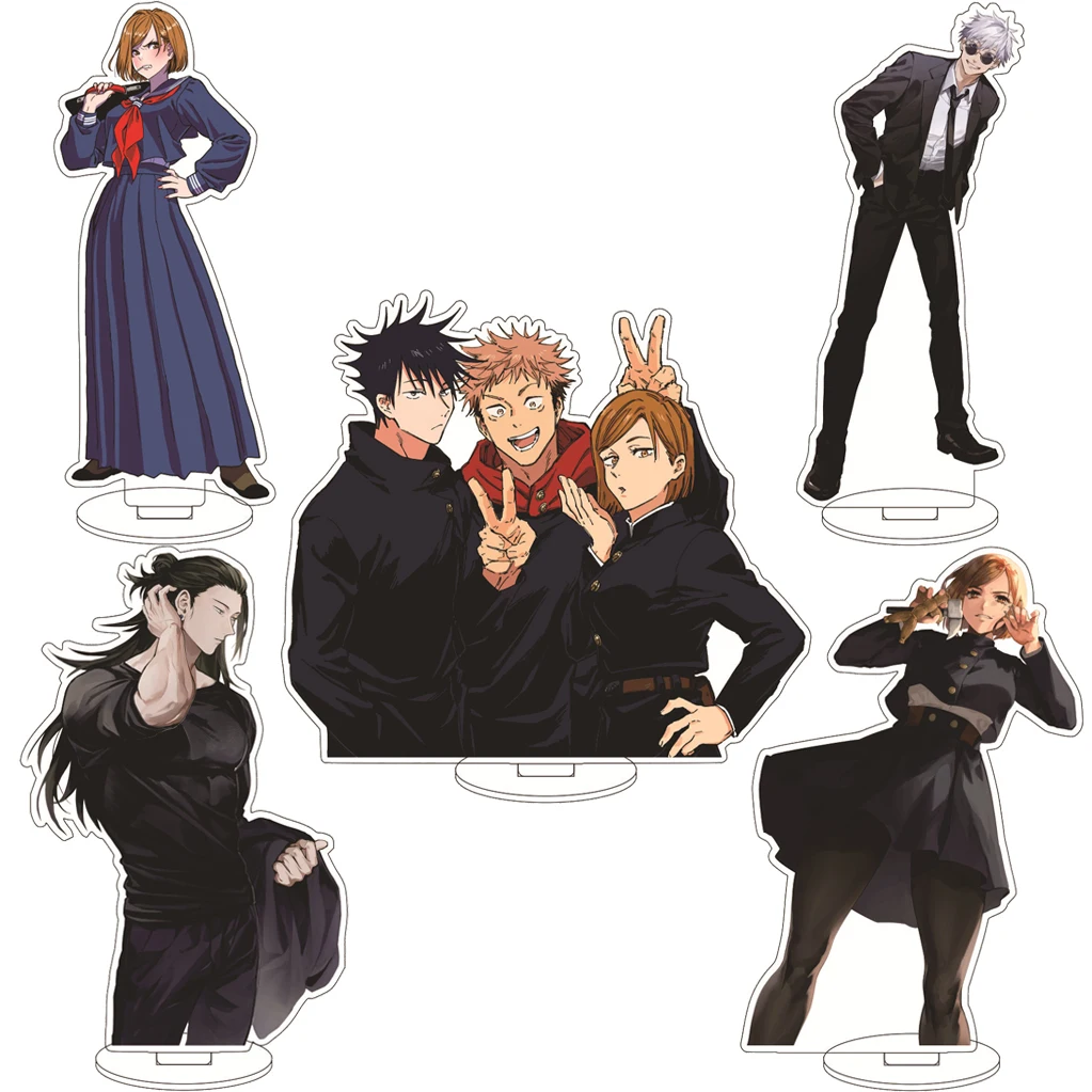 Figura de acrílico de 16 cm de Anime Jujutsu Kaisen, Nobara Kugisaki, Yuji Itadori, Ryomen Sukuna, Suguru Geto, con soporte grande, adornos de cosplay, regalos