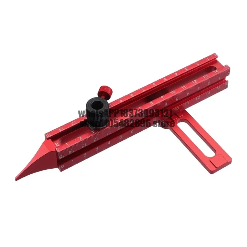 Red Magnetic Marking Magnetic Marking Tool Four-sided Etching Four-sided Scales Retractable Center Pin One-handed Operation
