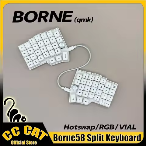 Corne 4&times;6 Layout 2 Knobs Split Keyboard Wired Keyboard Kit Ergonomic Keyboard RGB Support QMK Vial Gamer Keyboard Kit Custom