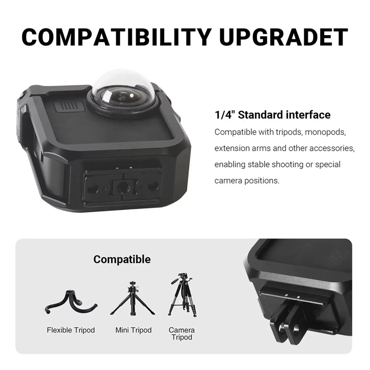 

Корпус A23G для GoPro Max из алюминиевого сплава, комплект для видеоблогинга, защитная клетка для камеры с крышками для объектива