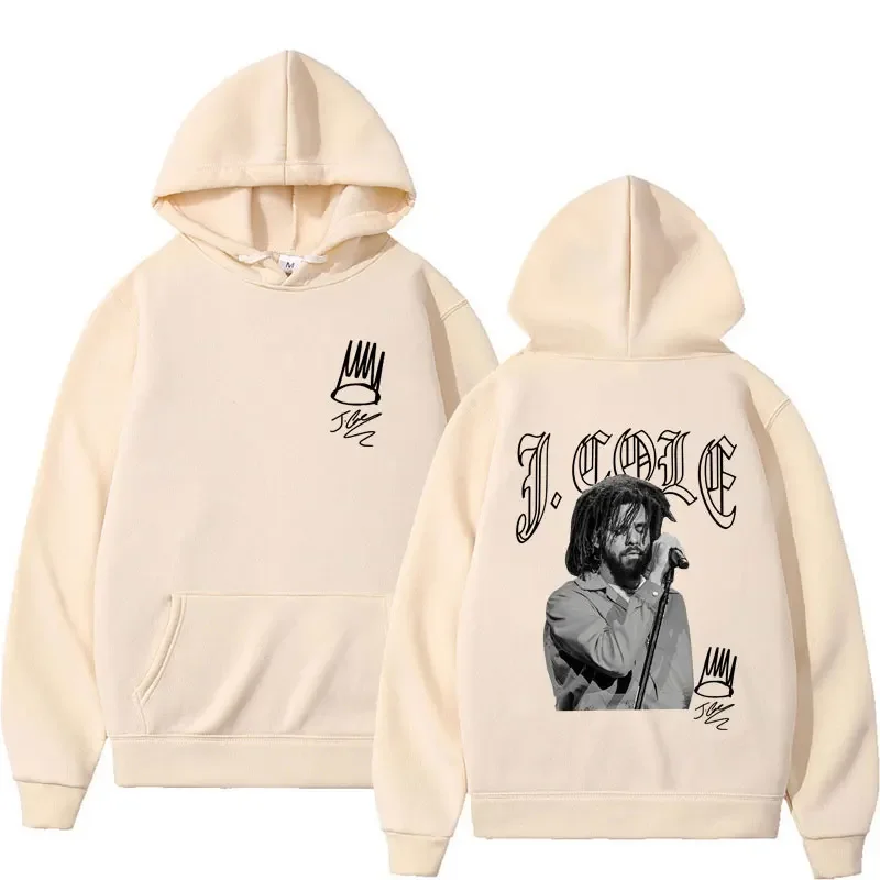 Rapper j cole hip hop impressão hoodie moda masculina mulher oversized vintage manga longa harajuku casual hoodies streetwear pullovers