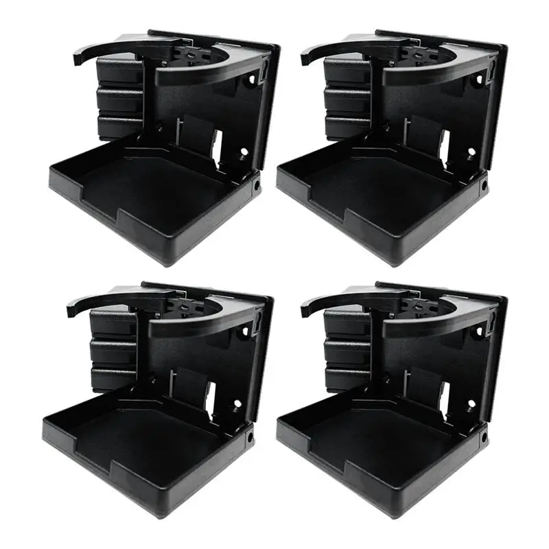

A03E-Boat Cup Holder Set Of 4 Folding Boat Cup Holders For Drinks Wall Cup Holder For Boat & RV Cup Holder Motorhome