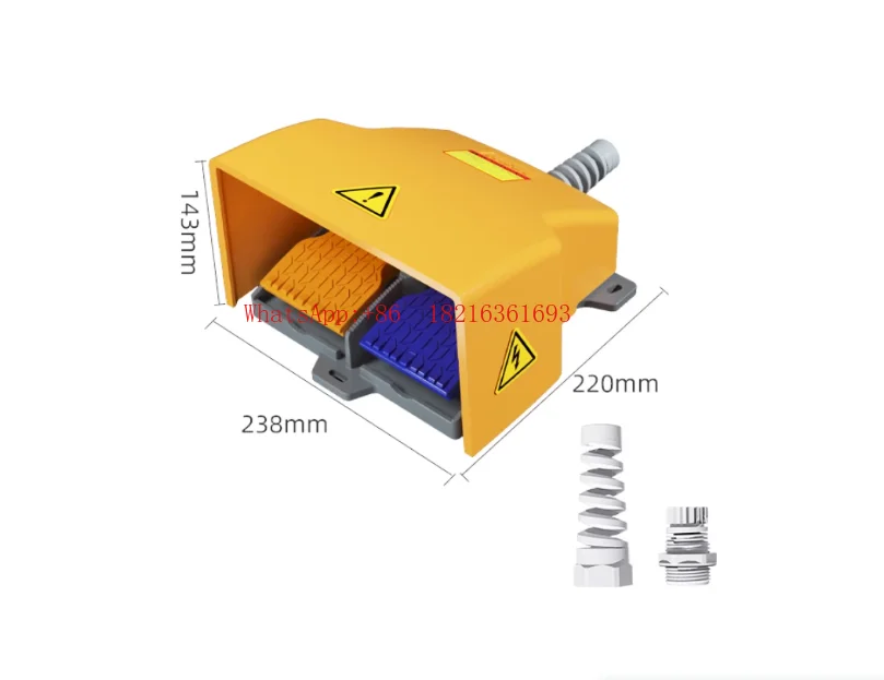 Three-sided Protective Industrial Aluminum Alloy Heavy-duty Double Foot Switch Accessories HRF-HD5NX