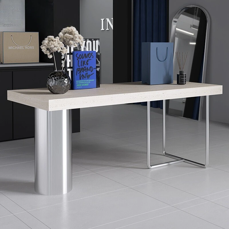 

Stainless steel Nakajima Taihuitai Roman cave stone display table Buyer store Product storage table Display cabinet