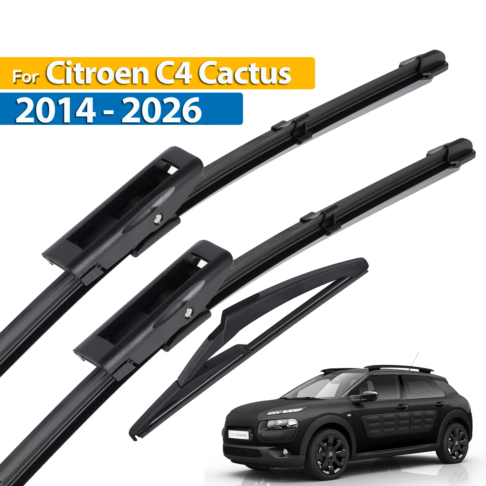 

Erick's Wiper Front & Rear Wiper Blades Set For Citroen C4 Cactus 2014 - 2023 Windshield Windscreen Window Brushes 26"+18"+10"