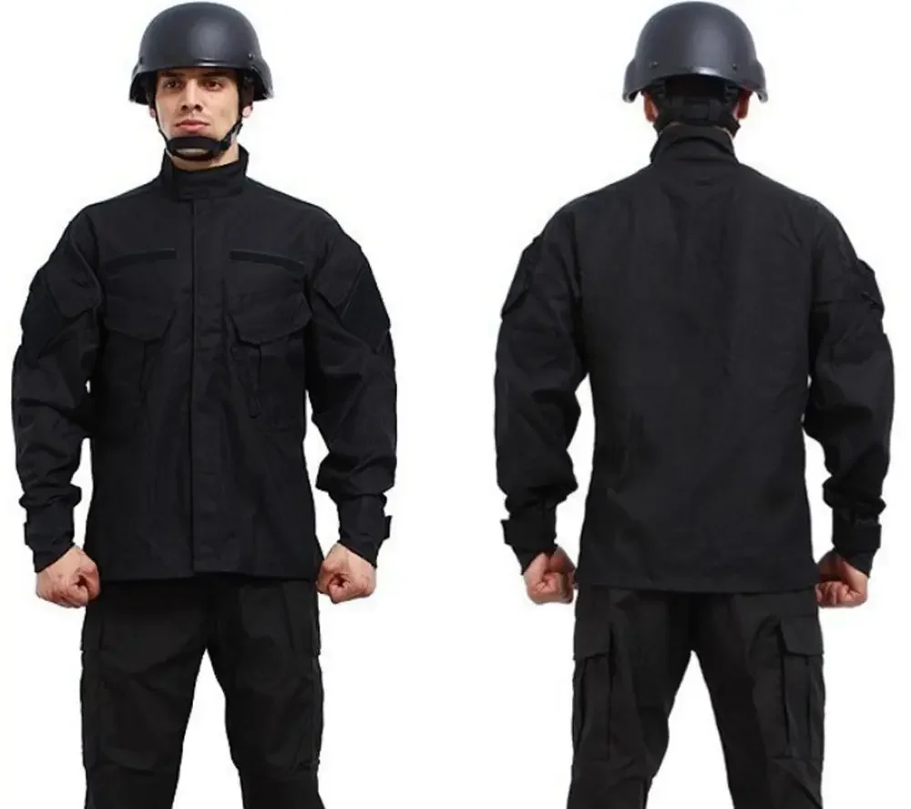 2026 Tactical Camo ACU Uniform Men 2Pcs Set Durable Wear-Resistant Training Security Duty Uniforms