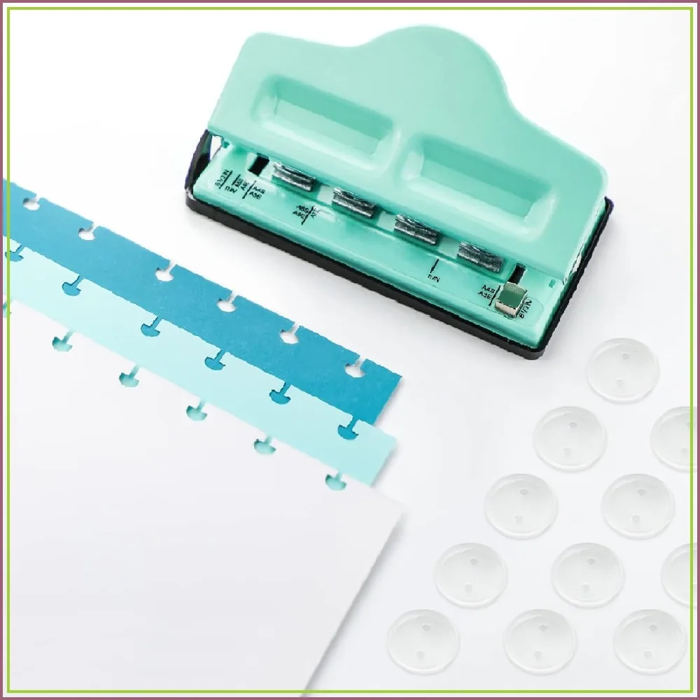 

Adjustable Mushroom Hole Puncher for Disc-Bound Planners, 11 Binding Discs Supplied, Punch Your Own Paper