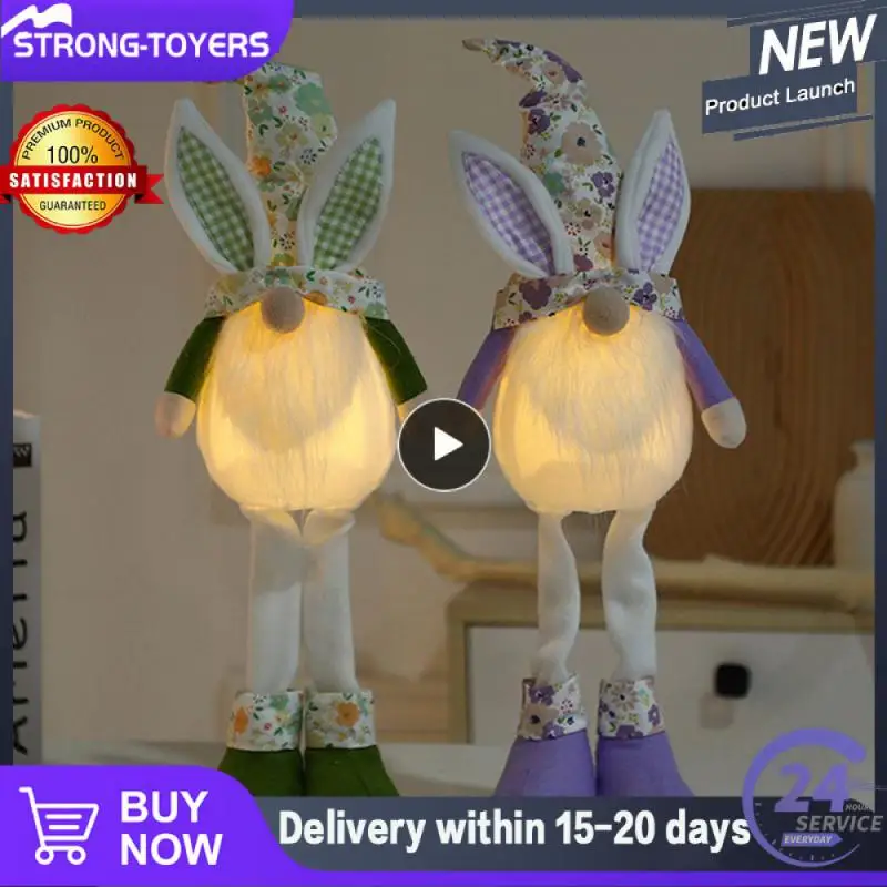 Long-legged Rabbit Exquisite Interesting Eye-catching Unique Festive Easter Bunny Home Decor Easter Home Decorations Dwarf Doll