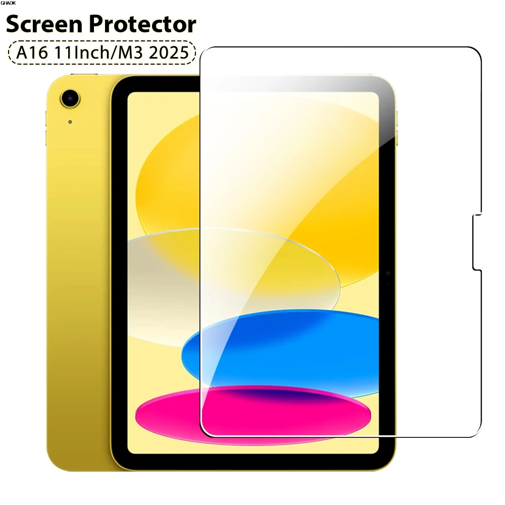 

Tempered Glass Screen Protector For iPad A16 Air 13 11 5 4 M3 2025 10th Generation For iPad Pro 12.9 M4 M2 9th 7th Mini 6 7 Film