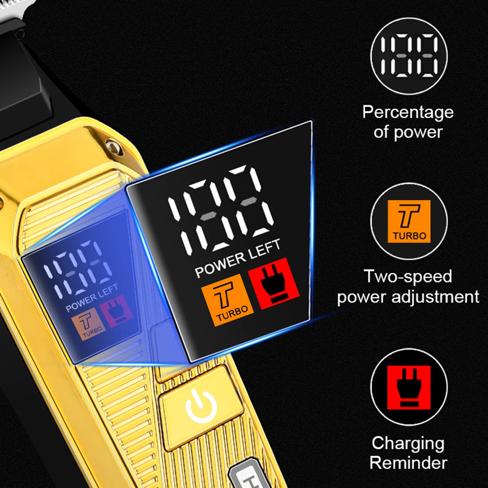 Novo conjunto de máquina de cortar cabelo hiena profissional aparador de cabelo elétrico para homens barbeiro salão cabeleireiro máquina de corte kit cortador de cabelo