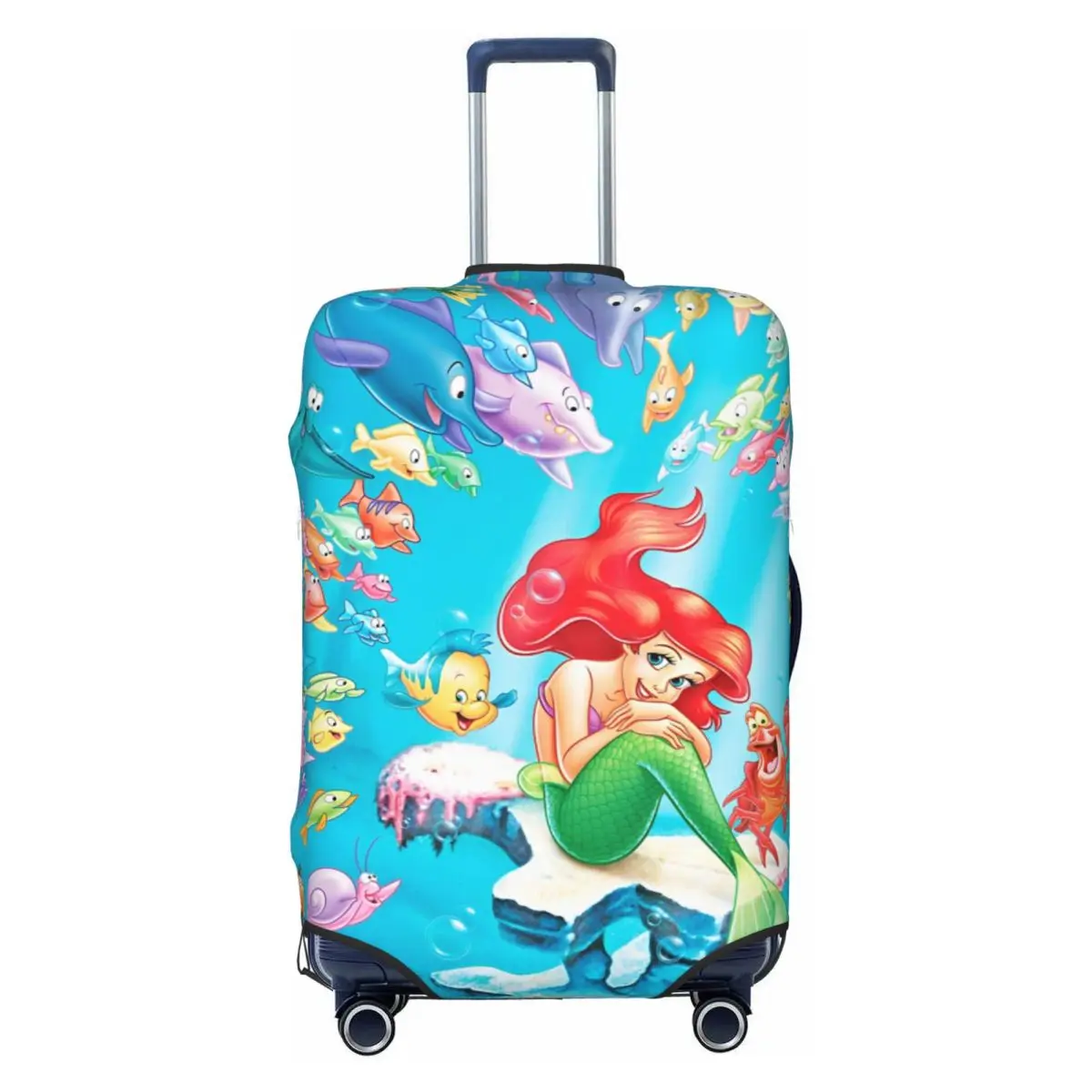 

Little Mermaid Ariel Cartoon Suitcase Cover Business Protection Flight Strectch Luggage Accesories
