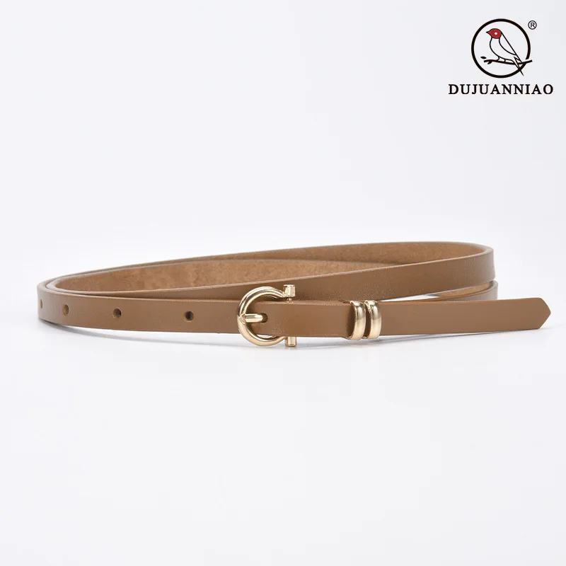 2025 جديد المرأة نحيل حزام جلد قابل للتعديل عالية الخصر حزام جلد البقر الحقيقي للسراويل القصيرة الحد الأدنى الصيف الأساسية