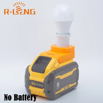5W LED Ampul E27 Taşınabilir Ampul DeWalt 18V Lityum Pil Ev Yatak Odası Noel Partisi Dekorasyon (Pil Yok)