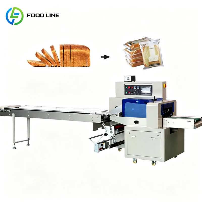Flow Pack Machine Automatic Horizontal Packing Machine For Cookie Chocolate Candy Food Packaging Customized