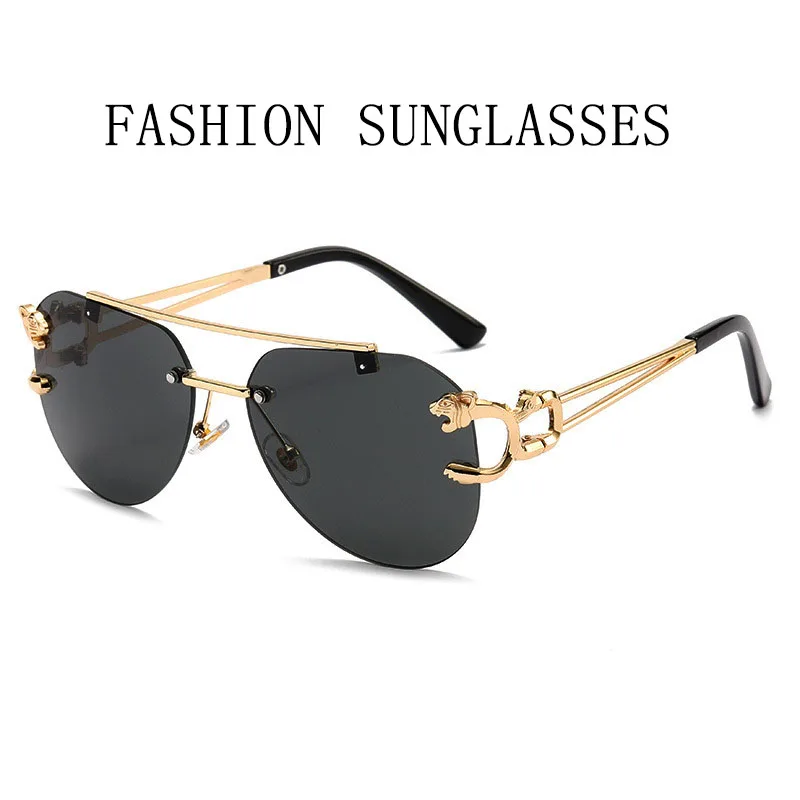 Bezramkowe designerskie okulary przeciwsłoneczne damskie modne luksusowe modne okulary przeciwsłoneczne męskie okulary w stylu vintage Lentes De Sol Mujer Lunette Soleil Femme — zdjęcie 5